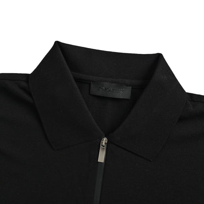 Moncler/Mask Black Label Half-Zip Polo Short Sleeve