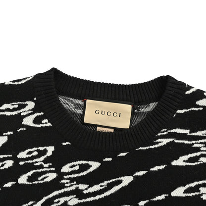 Gucci 24Fw twisted all-over printed double G jacquard sweater