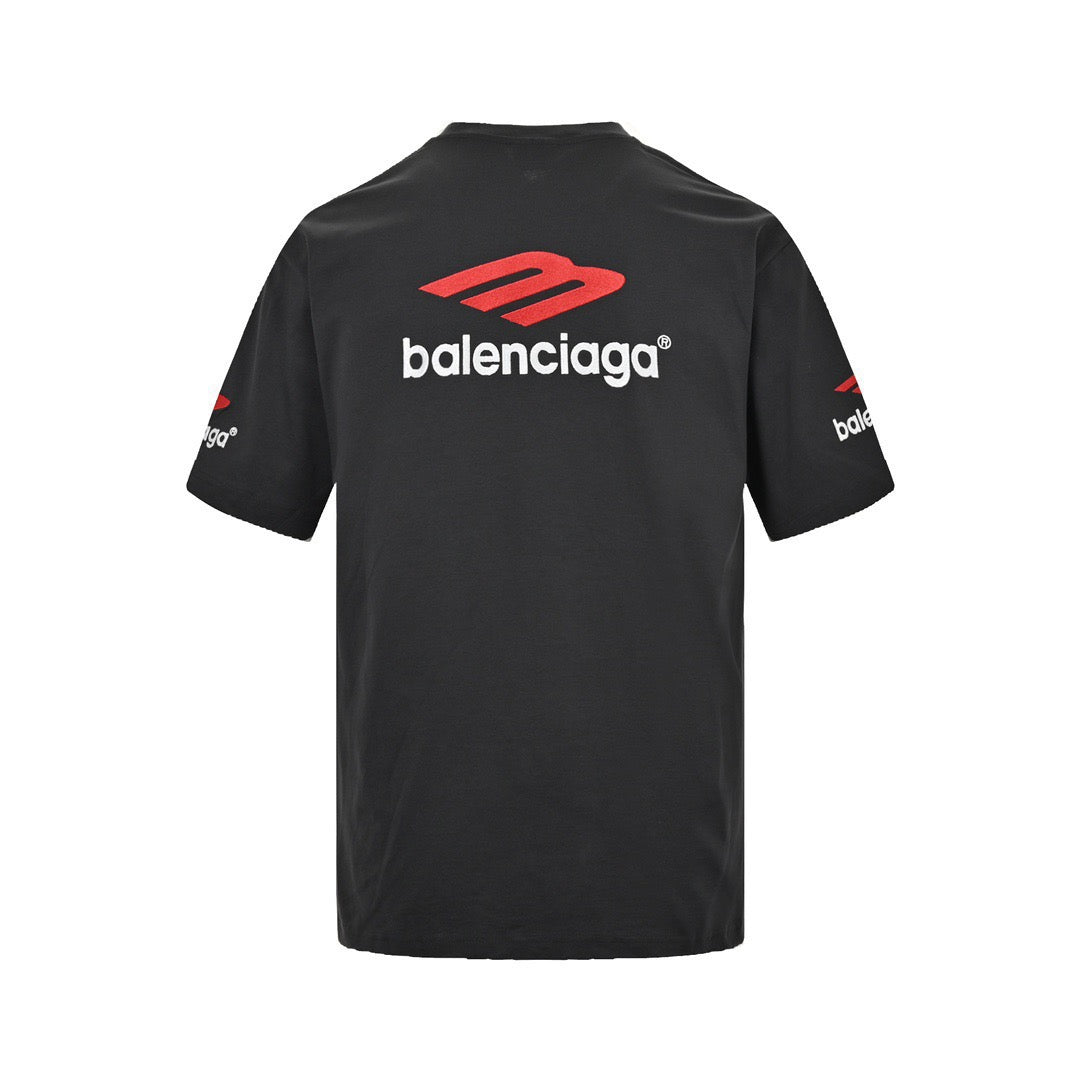 Balenciaga/Balanciaga 23ss 3M embroidered letters washed short sleeves