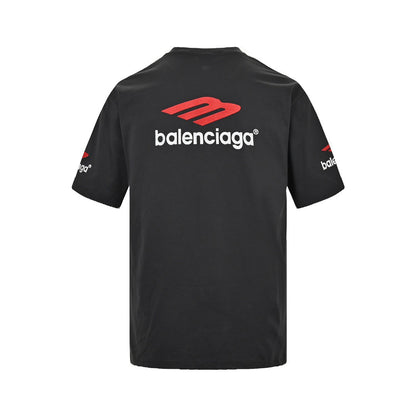 Balenciaga/Balanciaga 23ss 3M embroidered letters washed short sleeves