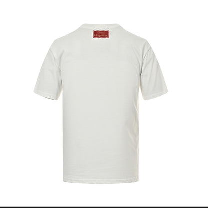 Gucci 22ss double G gold label embroidered short sleeves