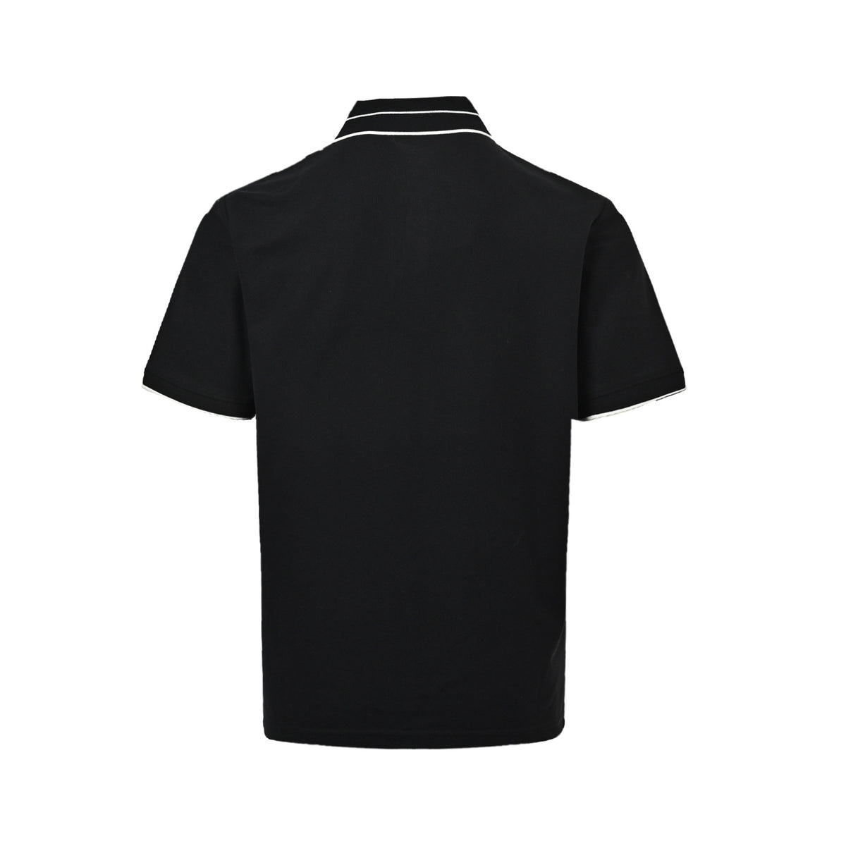 Prada 25ss placket threaded letter triangle logo embroidered Polo short sleeves