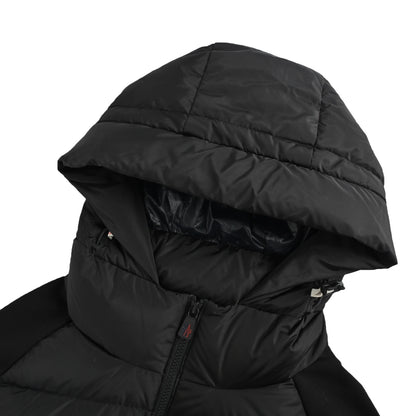 Moncler/Mask Triangle Logo Woven Splicing Hooded Down Jacket