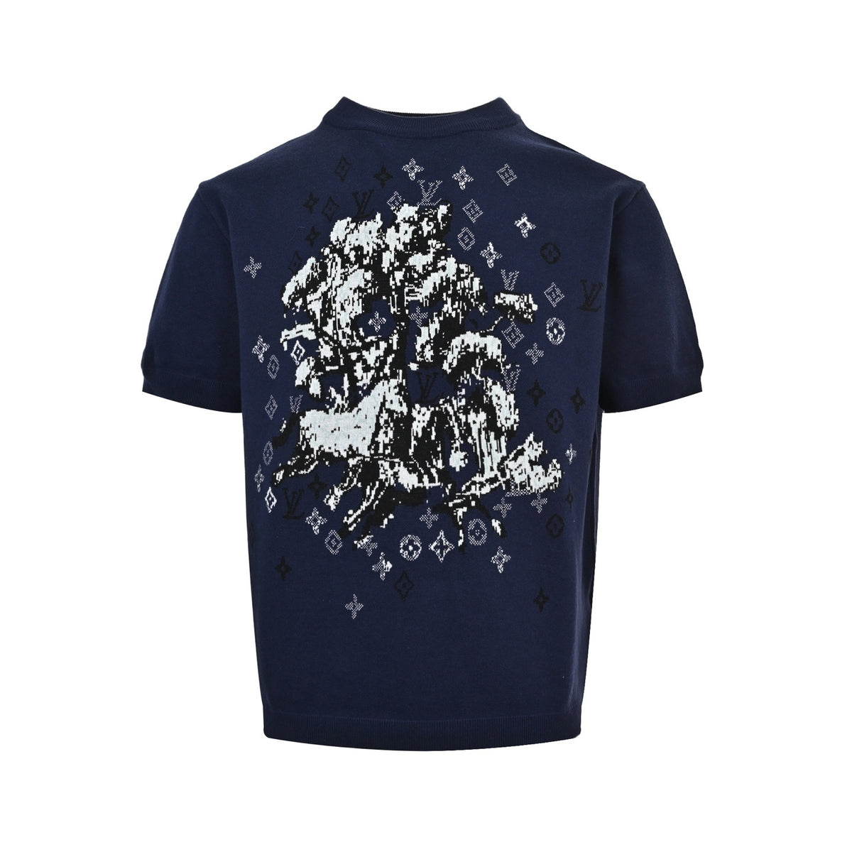 Louis Vuitton Year of the Horse intarsia colorblock jacquard knitted short sleeves