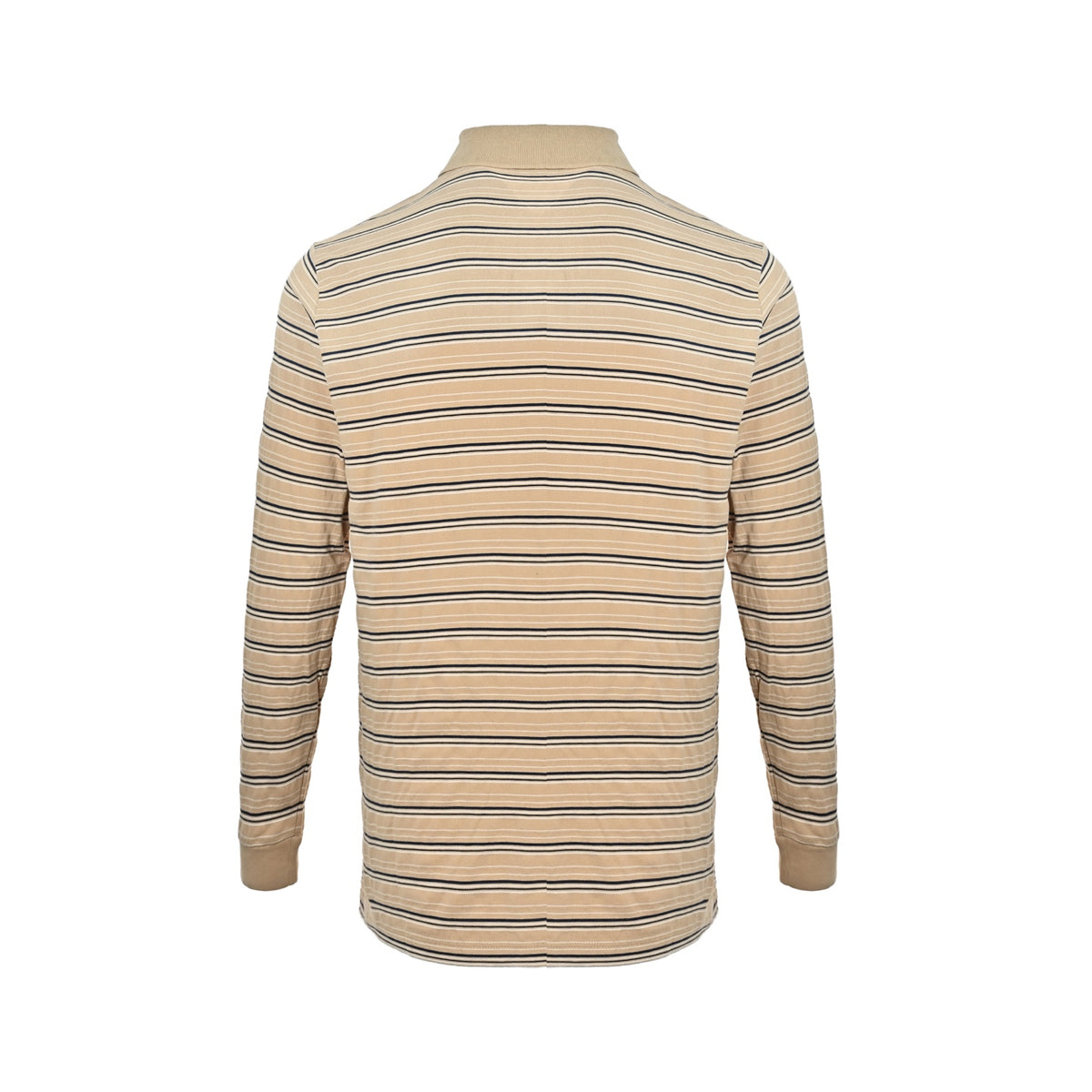 Prada logo striped long-sleeved POLO shirt