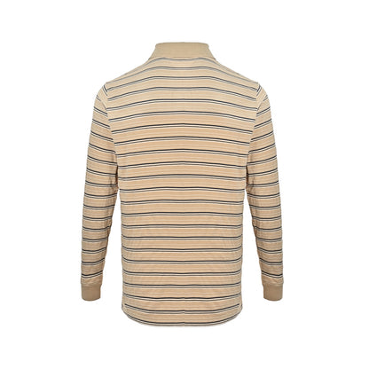 Prada logo striped long-sleeved POLO shirt