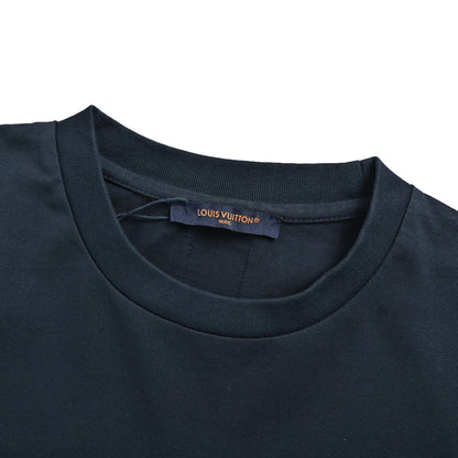 Louis Vuitton 26ss denim patch embroidered short sleeves