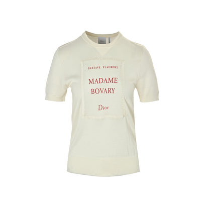 Dior letter printed jacquard knitted short sleeves