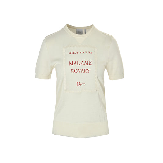 Dior letter printed jacquard knitted short sleeves