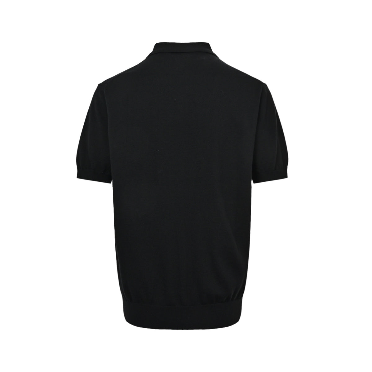 Prada small label embroidered knitted Polo short sleeves
