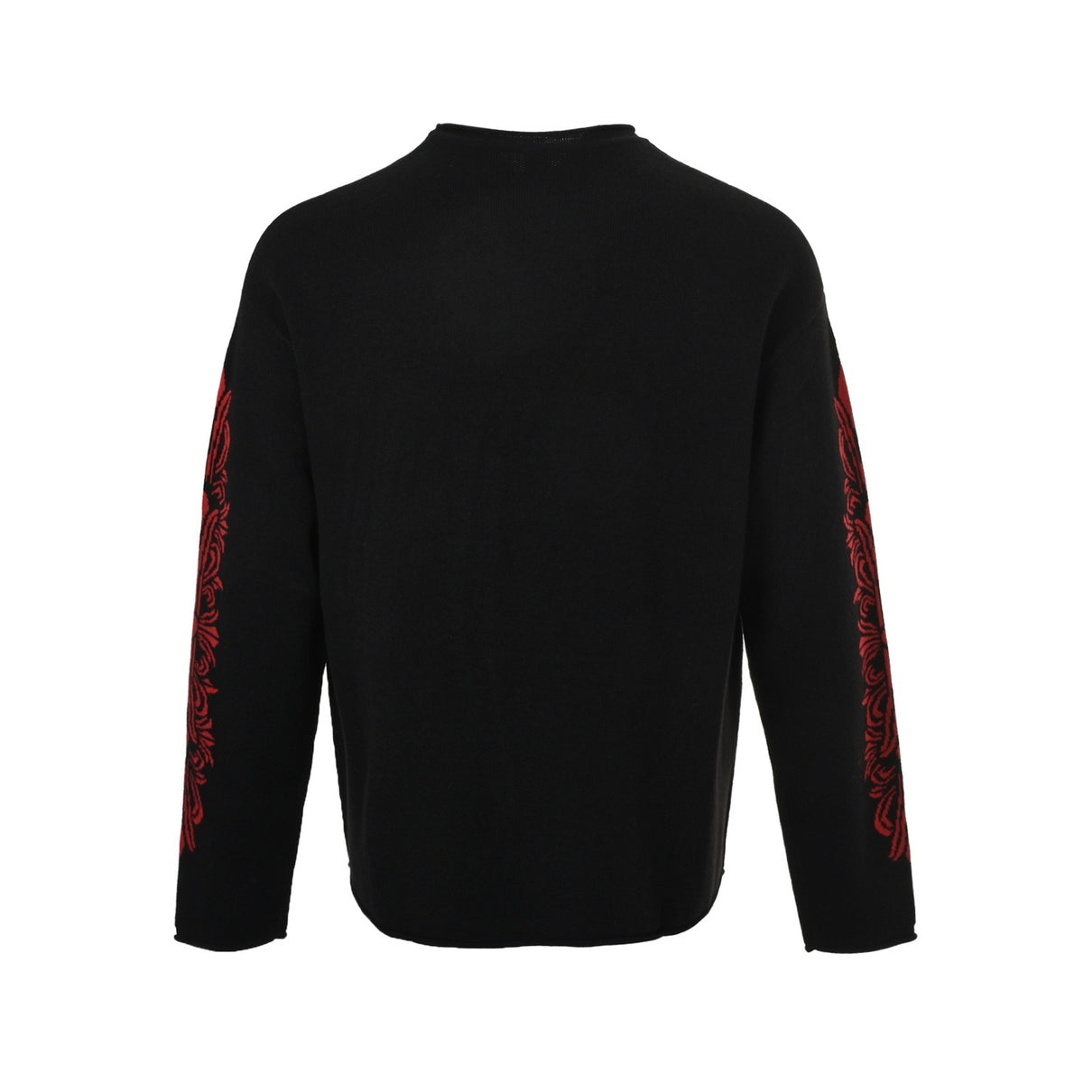 Chrome Hearts/Chrome Heart Red Patent Leather Cross Cashmere Sweater