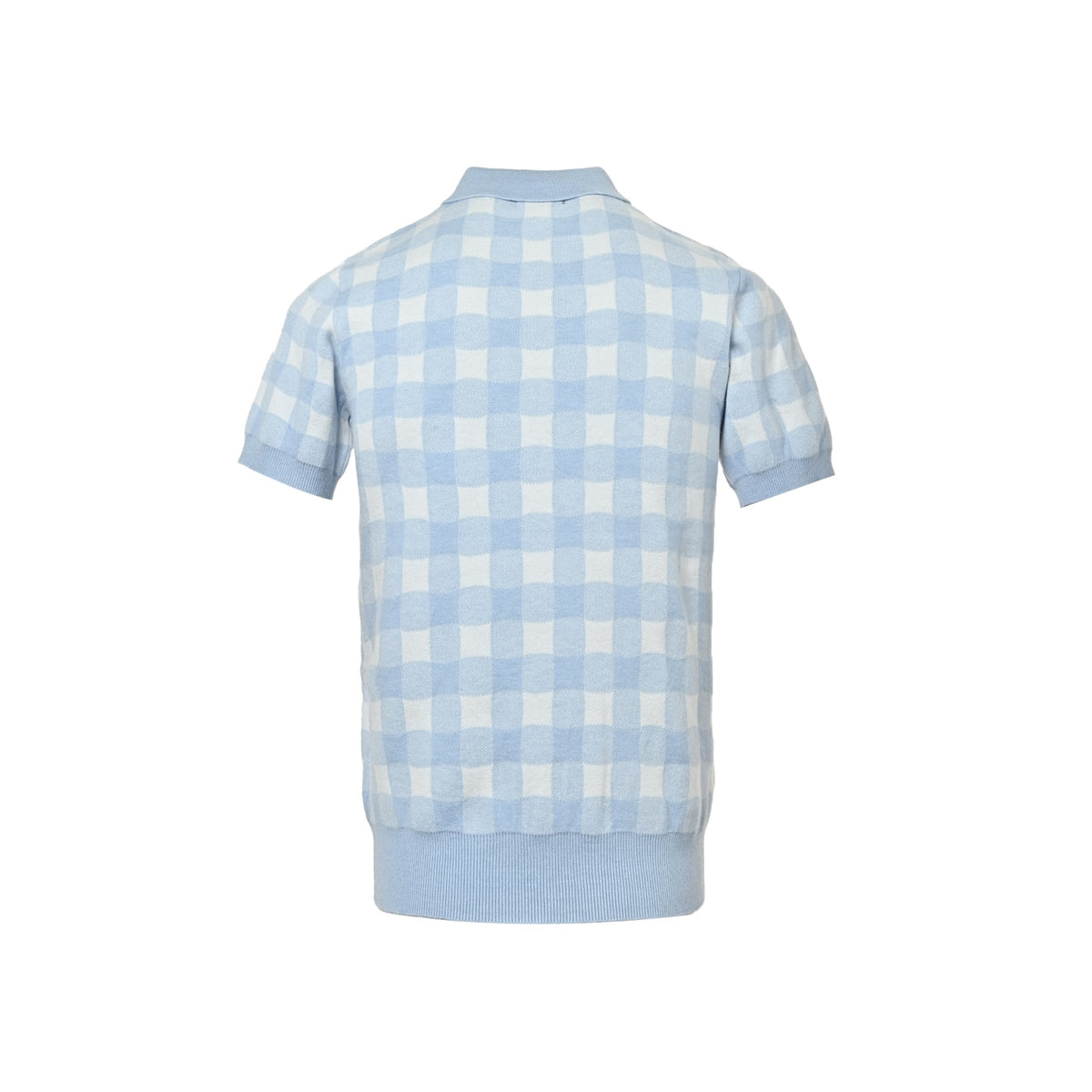 Ralph Lauren plaid jacquard knitted Polo short sleeves