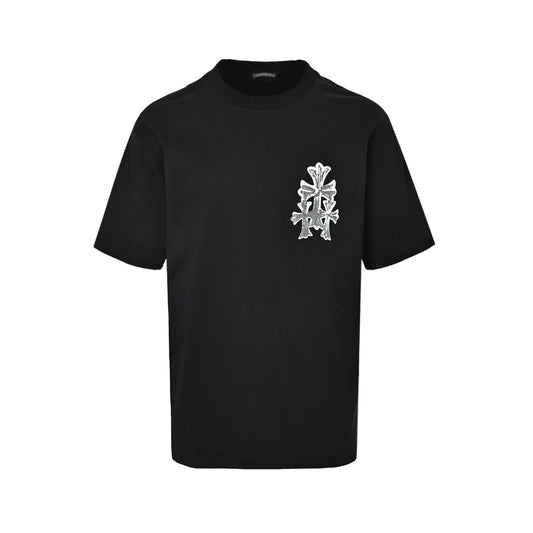 Chrome Hearts leather cross short sleeves