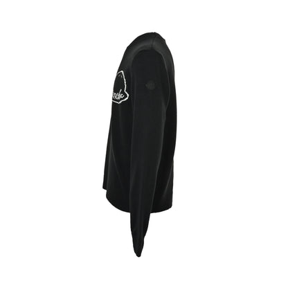 Moncler/Mask Embroidered Jacquard Logo Crew Neck Sweater