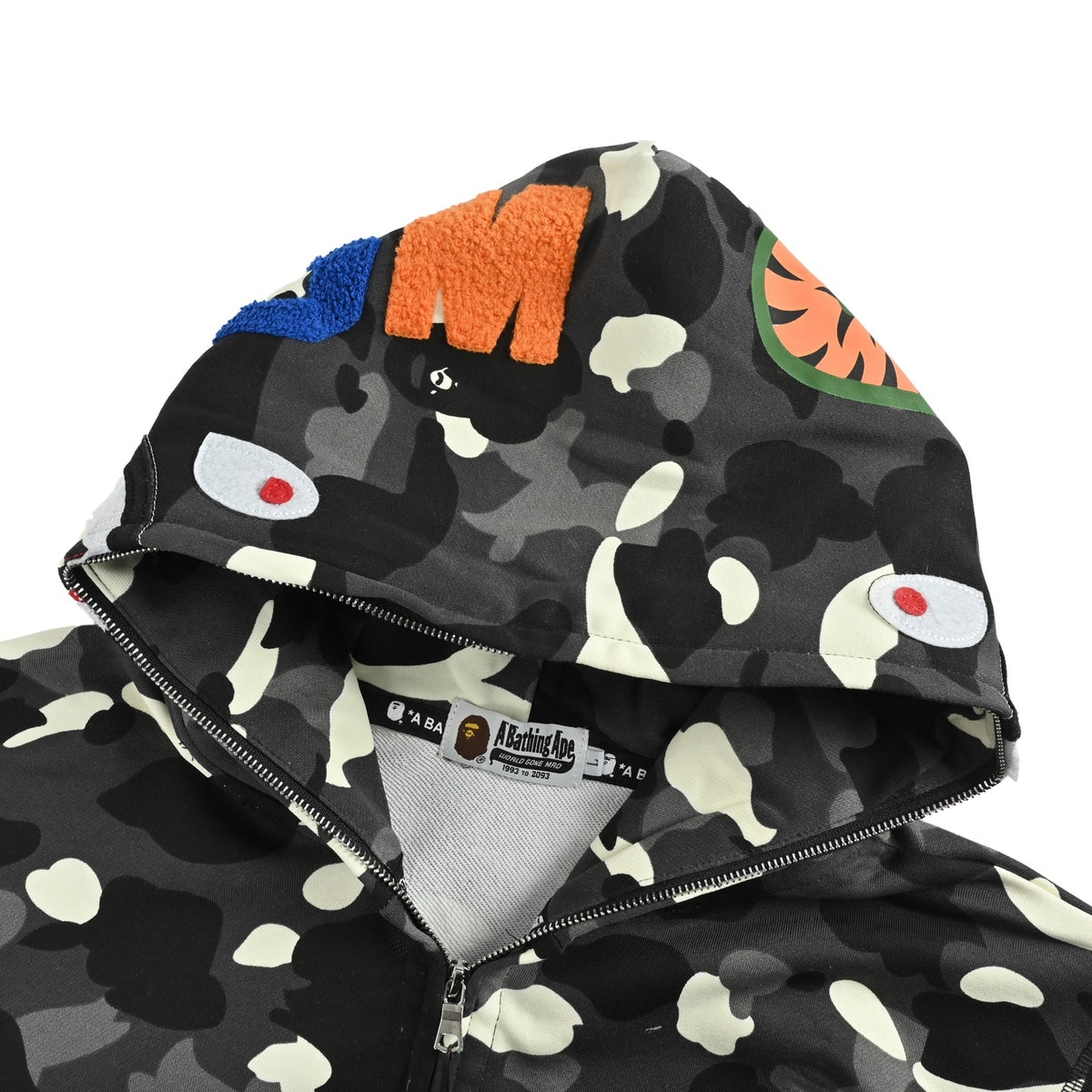 Bape single hood shark zip hooded jacket