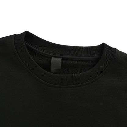 Chrome Hearts/Chrome Heart 25Fw leather label cross patch embroidered round neck sweatshirt