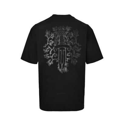 Chrome Hearts/Chrome Heart 26ss heavy leather label short sleeves