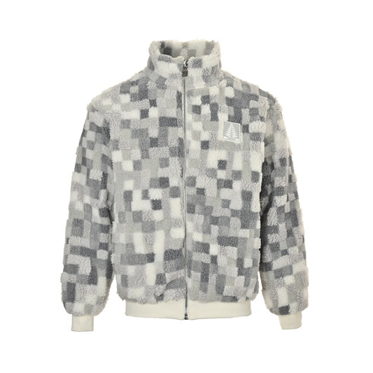 Louis Vuitton 24Fw gum logo mosaic polar fleece jacket