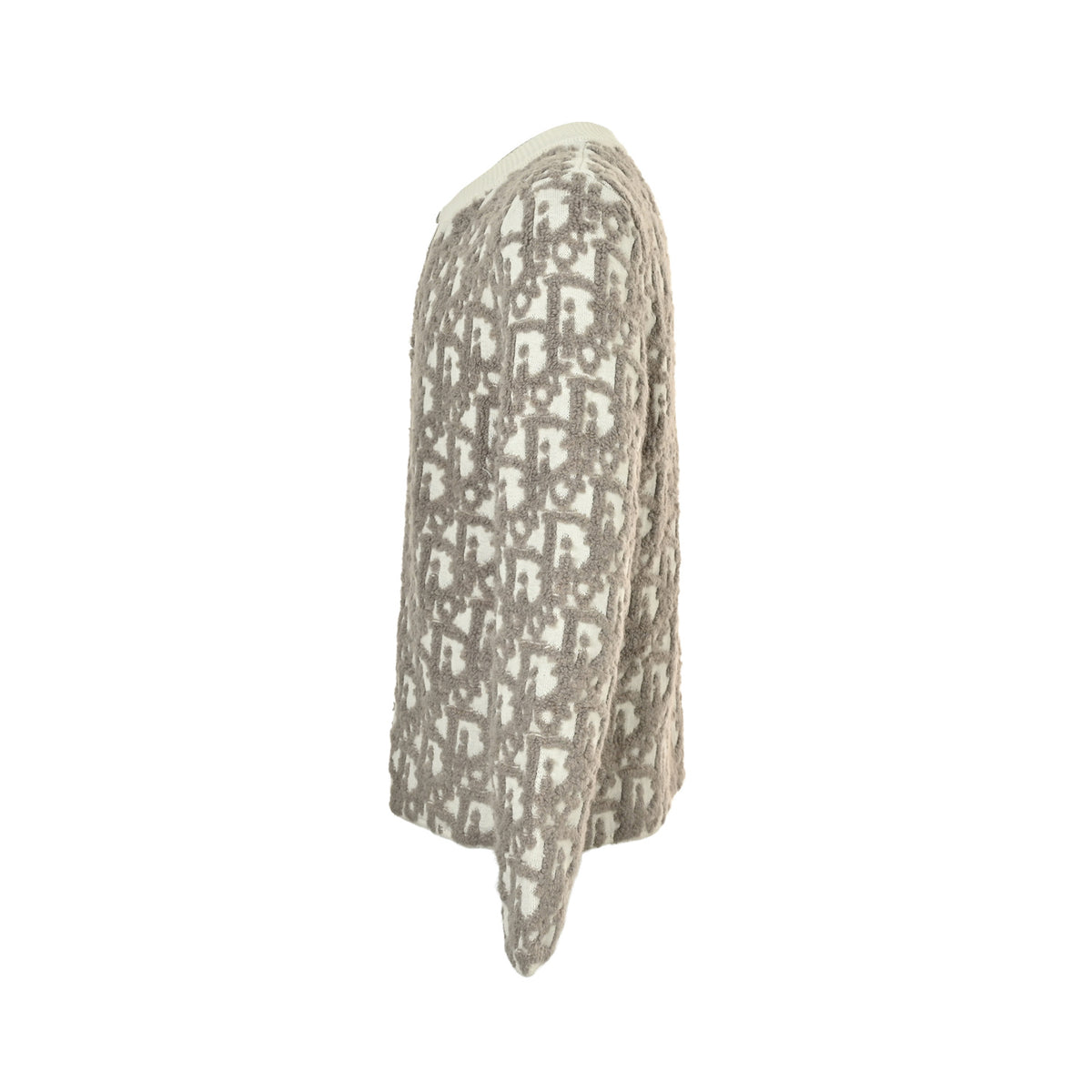 Dior 25Fw presbyopic towel jacquard zipper sweater jacket