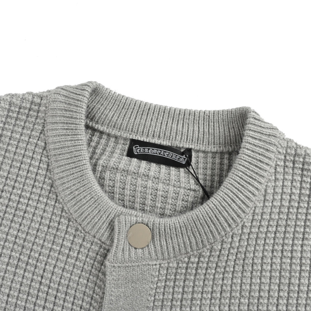 Chrome Hearts pin patch leather label knitted cardigan sweater