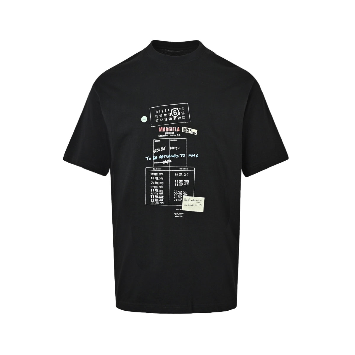 Maison Margiela bill graffiti printed round neck short sleeves