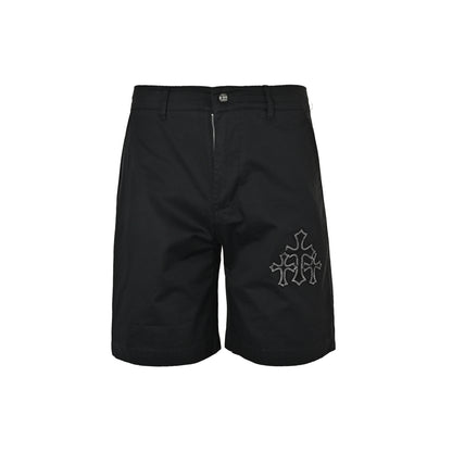 Chrome Hearts cross patch embroidered shorts