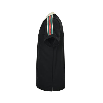 Gucci 26ss red and green webbing Polo short sleeves