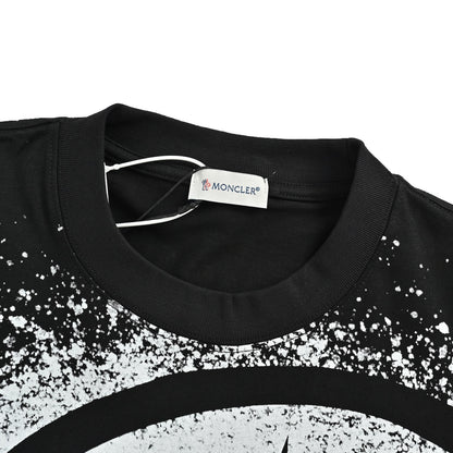 Moncler/Mask 26ss inkjet large logo printed short sleeves