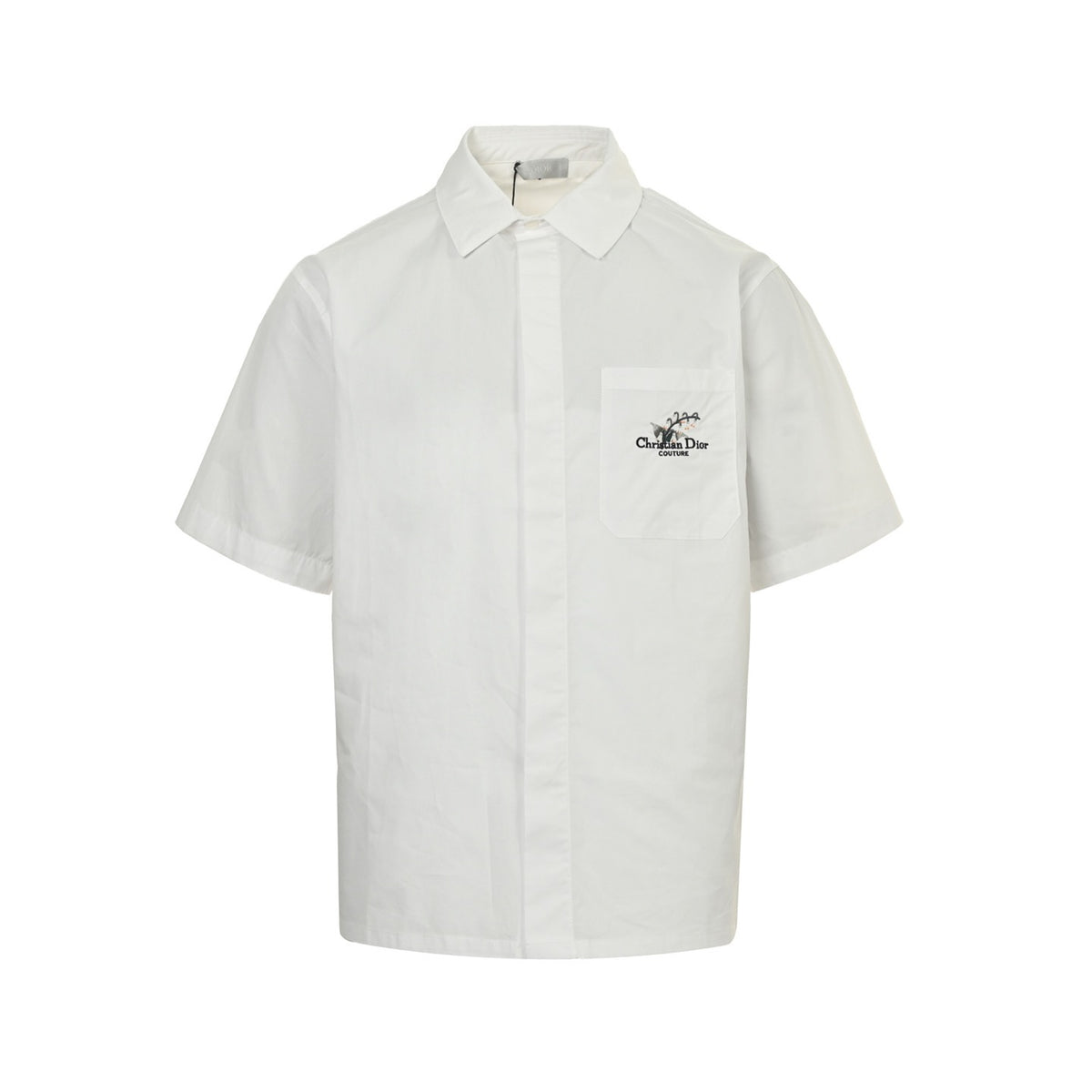 Dior 25ss lily of the valley embroidered short-sleeved shirt