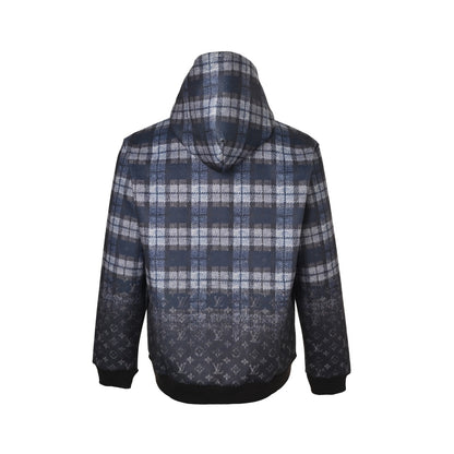 Louis Vuitton plaid gradient hooded sweatshirt