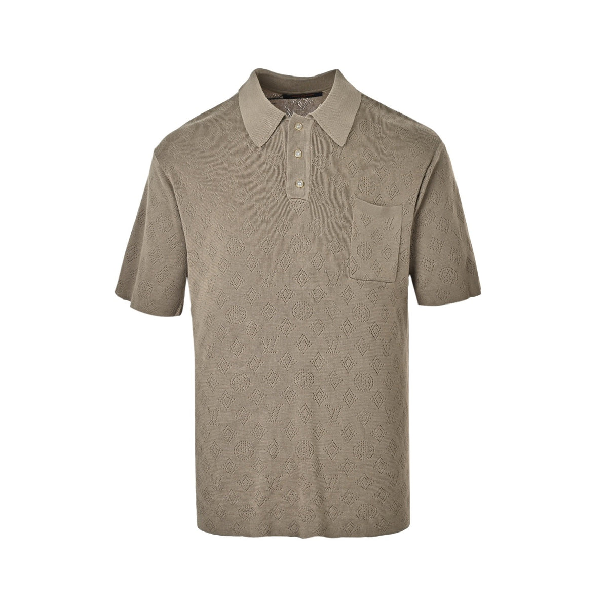 Louis Vuitton 26ss hollow presbyopic knitted Polo short sleeves