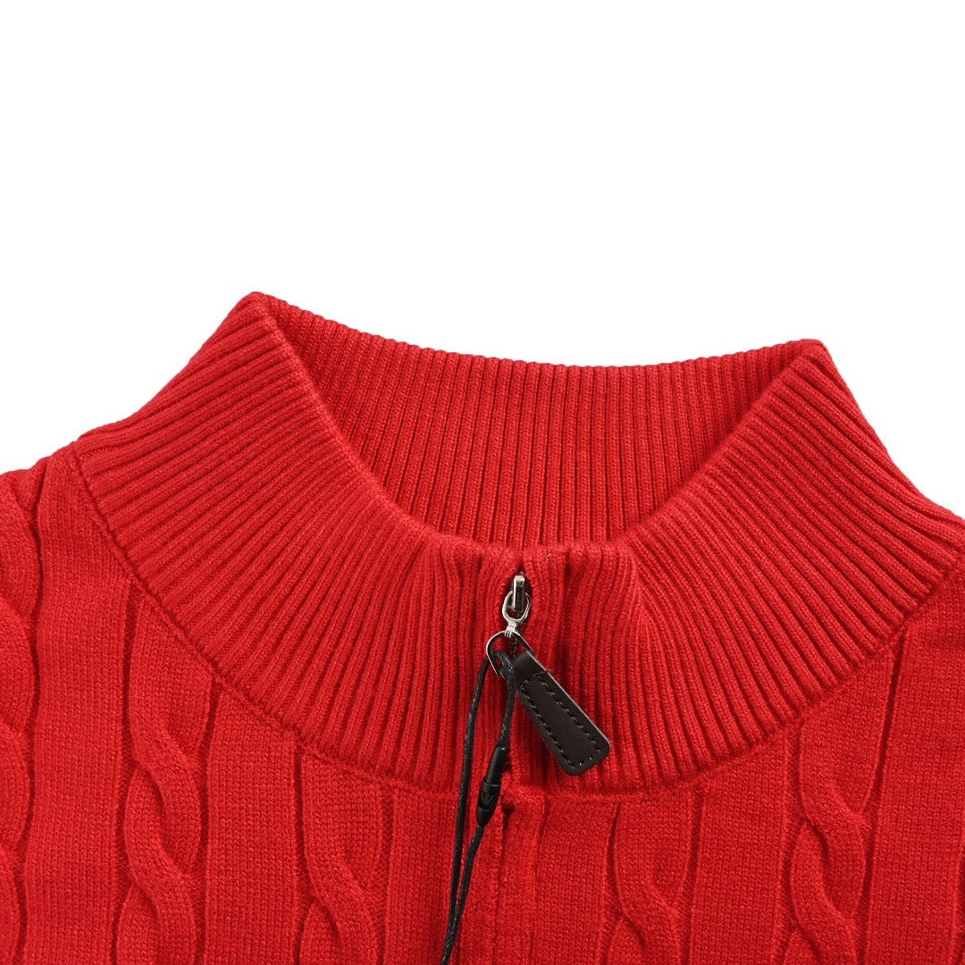 Ralph Lauren classic cable half-zip sweater
