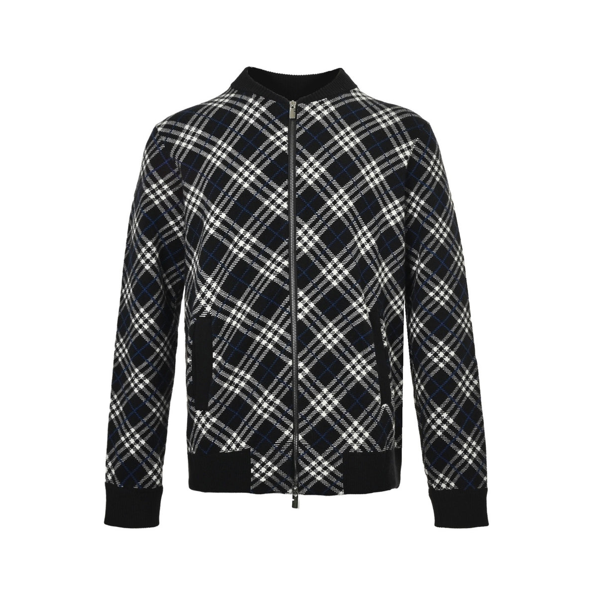 Burberry 25Fw diagonal zipper sweater cardigan jacket