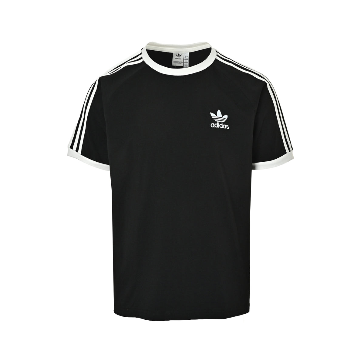 Adidas clover embroidered three-bar web short sleeves