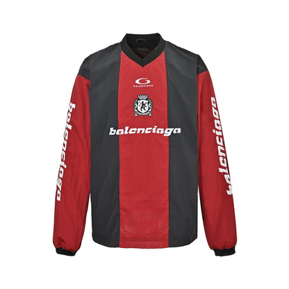 Balenciaga/Balanciaga Manchester United nylon black and red logo long-sleeved T-shirt