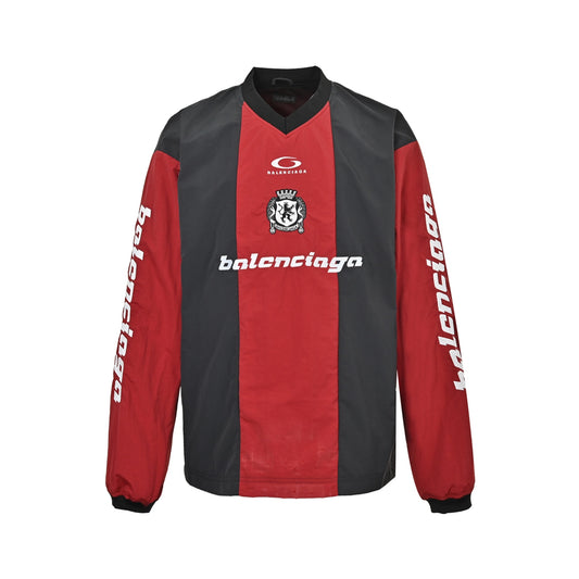 Balenciaga/Balanciaga Manchester United nylon black and red logo long-sleeved T-shirt