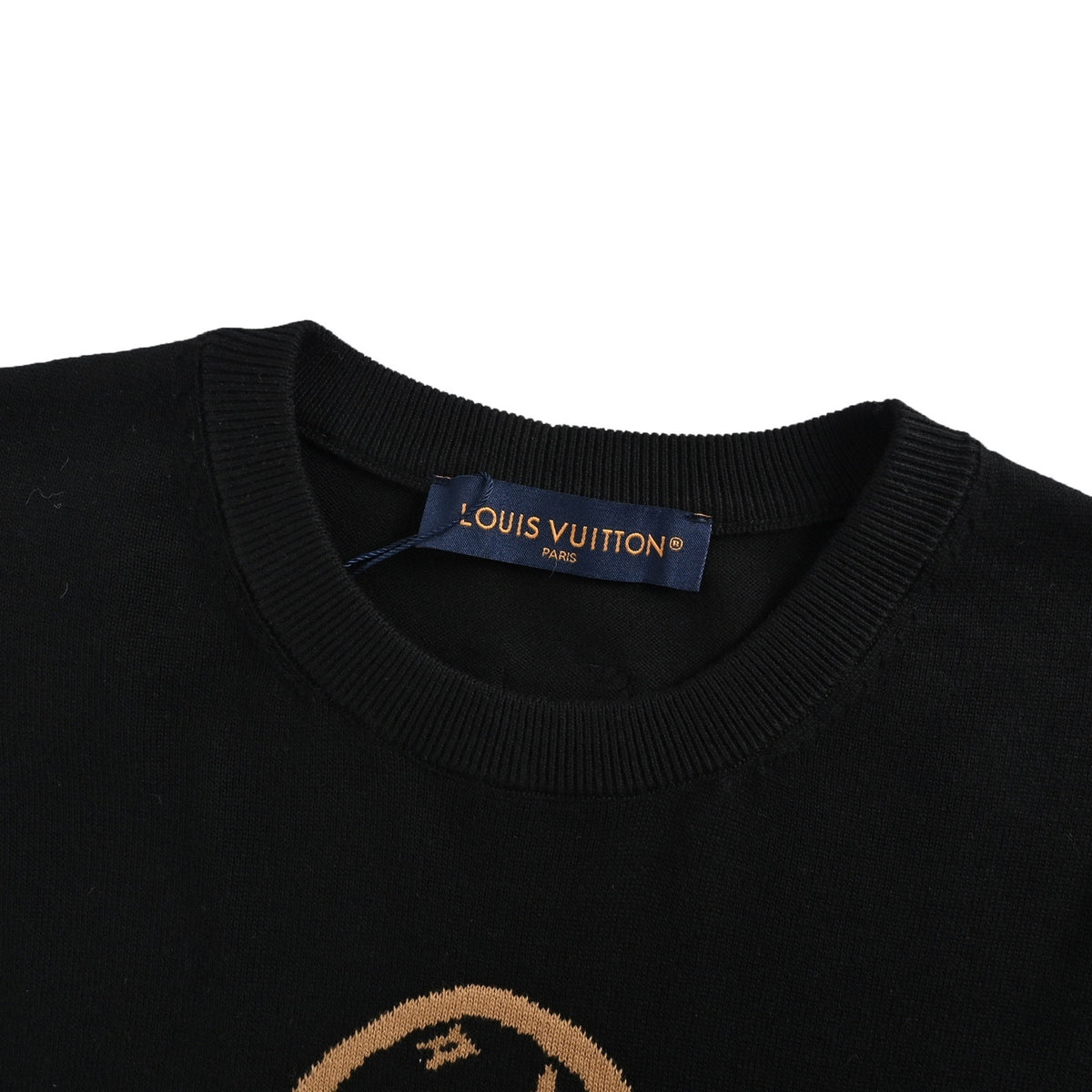 Louis Vuitton 26ss mushroom logo jacquard knitted short sleeves