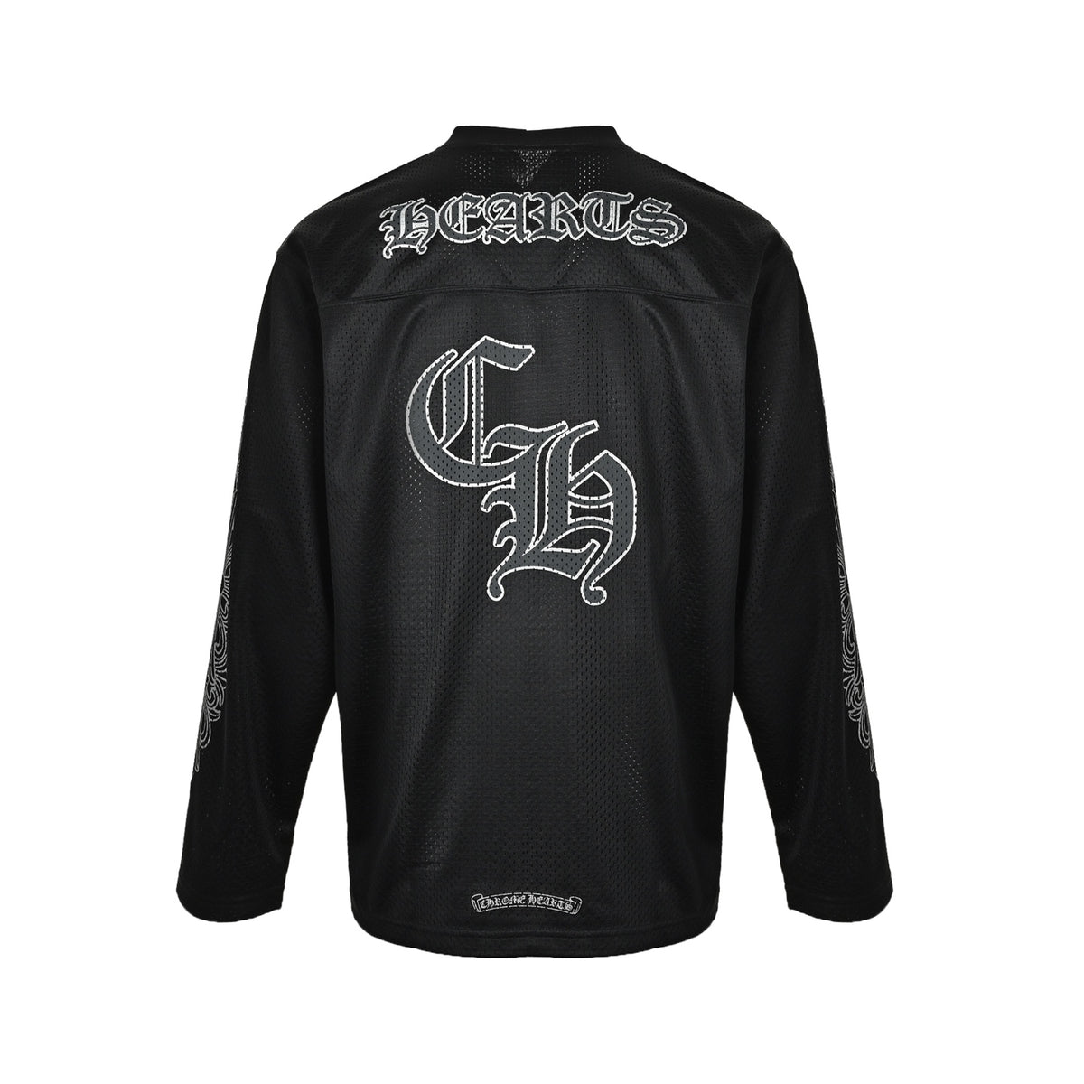 Chrome Hearts/Chrome Heart Glitter Sanskrit Hockey Mesh Long Sleeve