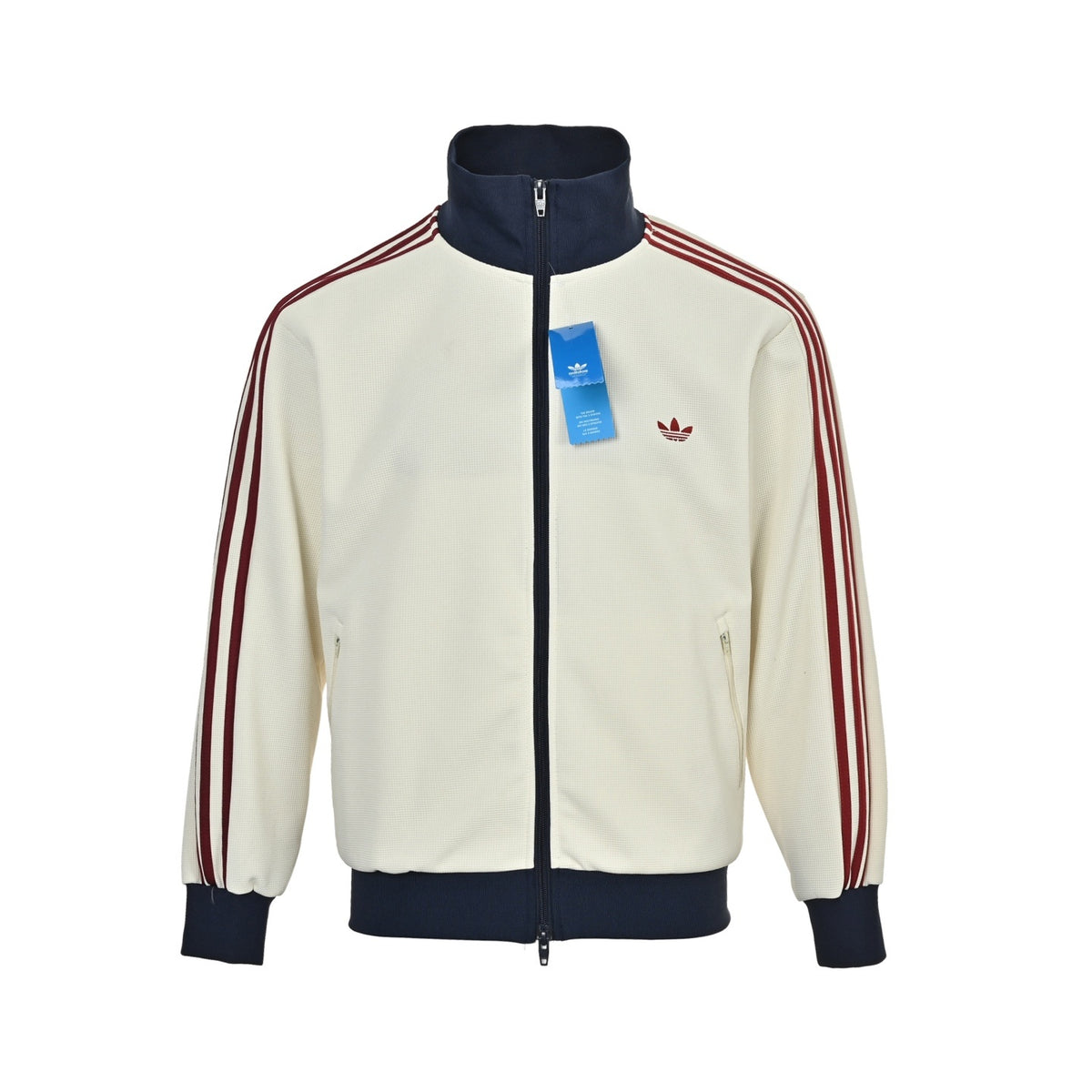 Adidas clover embroidered retro stand collar jacket