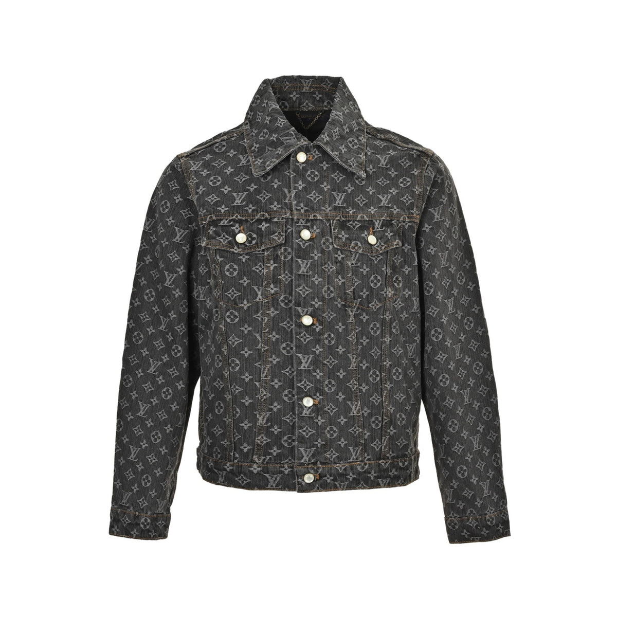 Louis Vuitton 24Fw FA all-over printed old flower jacquard denim jacket
