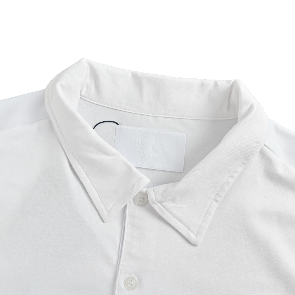 Prada triangle zipper pocket Polo short sleeves