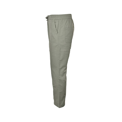 ZEGNA/Jegna cotton and linen blended solid color trousers