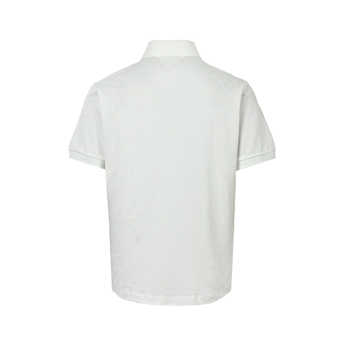 LOUIS VUITTON LV Damier silk cotton pique cotton short-sleeved POLO shirt with lower leather label