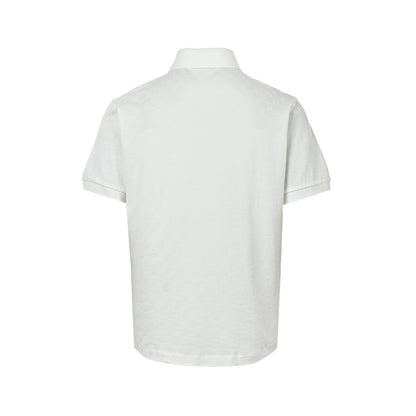 LOUIS VUITTON LV Damier silk cotton pique cotton short-sleeved POLO shirt with lower leather label