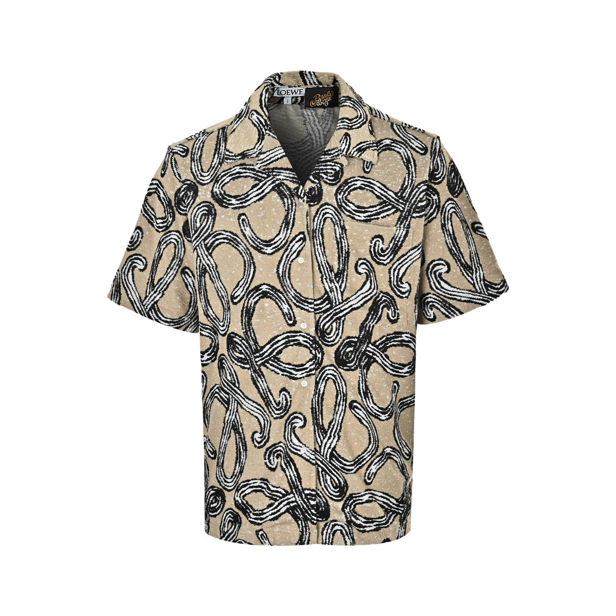 Loewe/Luo Yiwei terry jacquard short-sleeved shirt