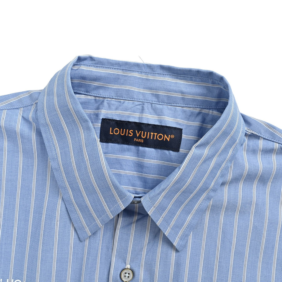 Louis Vuitton letter slogan striped short-sleeved shirt