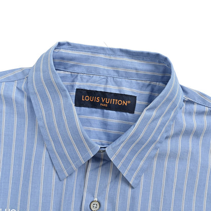 Louis Vuitton letter slogan striped short-sleeved shirt