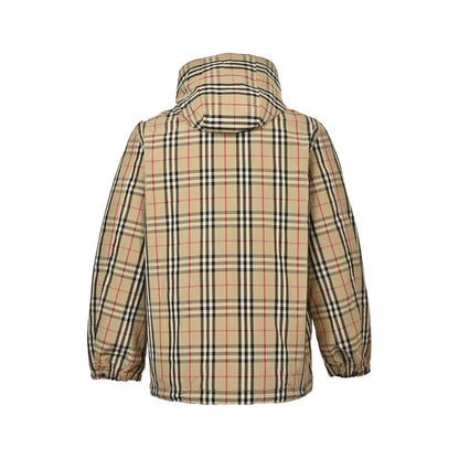 Burberry classic plaid silicone war horse reversible windbreaker jacket