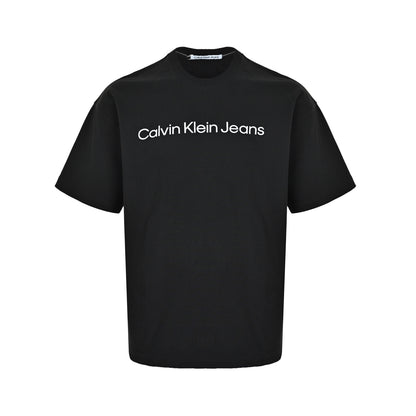 Calvin Klein CK 24ss chest letter print crew neck short sleeves