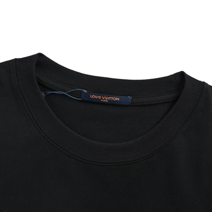 Louis Vuitton front and rear leather letter short sleeves